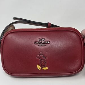 Coach x Disney Limited Edition Mickey Mouse Double Zip Crossbody 